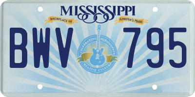 MS license plate BWV795