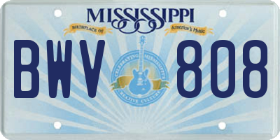 MS license plate BWV808