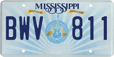 MS license plate BWV811