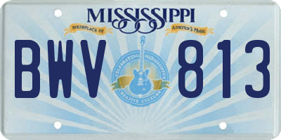 MS license plate BWV813