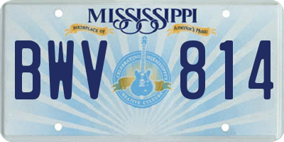 MS license plate BWV814