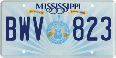 MS license plate BWV823