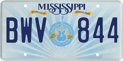 MS license plate BWV844