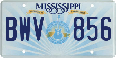 MS license plate BWV856