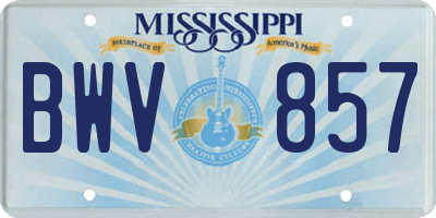 MS license plate BWV857