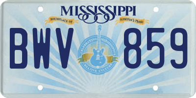 MS license plate BWV859