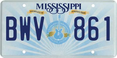 MS license plate BWV861