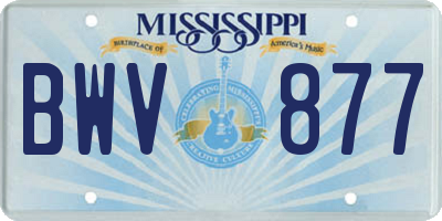 MS license plate BWV877