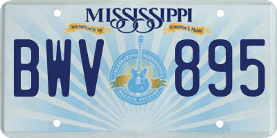 MS license plate BWV895