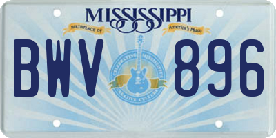 MS license plate BWV896