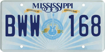 MS license plate BWW168