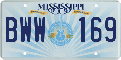 MS license plate BWW169