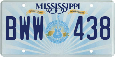 MS license plate BWW438