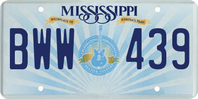 MS license plate BWW439