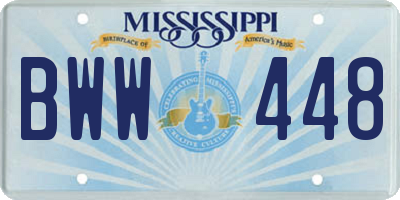 MS license plate BWW448
