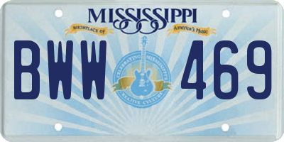 MS license plate BWW469