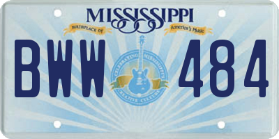 MS license plate BWW484