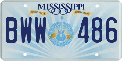 MS license plate BWW486