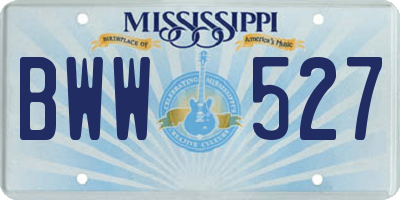 MS license plate BWW527