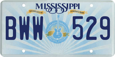 MS license plate BWW529