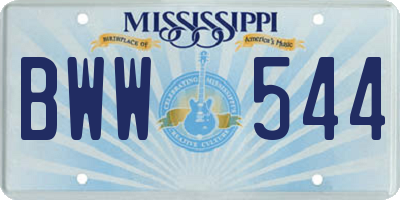 MS license plate BWW544