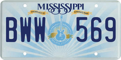 MS license plate BWW569
