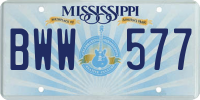 MS license plate BWW577