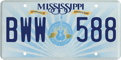 MS license plate BWW588