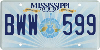 MS license plate BWW599