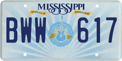 MS license plate BWW617