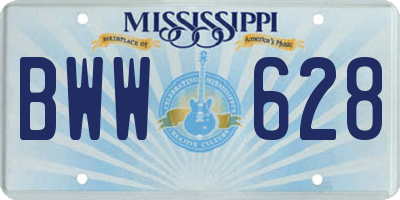 MS license plate BWW628