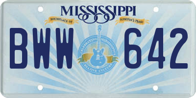MS license plate BWW642