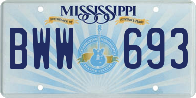 MS license plate BWW693