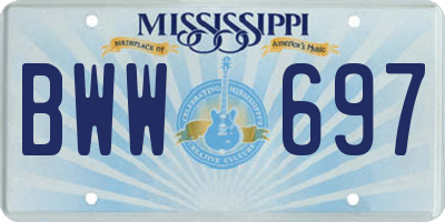 MS license plate BWW697