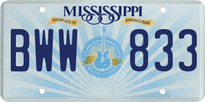 MS license plate BWW833