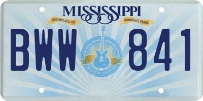 MS license plate BWW841