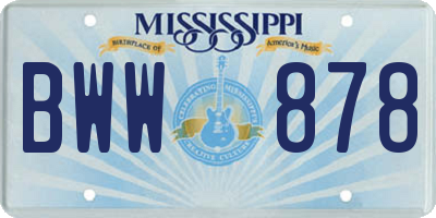 MS license plate BWW878