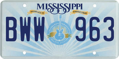 MS license plate BWW963