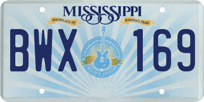MS license plate BWX169