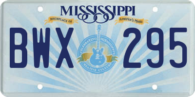 MS license plate BWX295