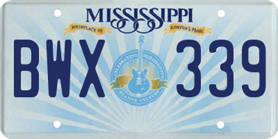 MS license plate BWX339