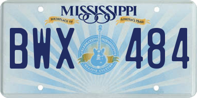 MS license plate BWX484