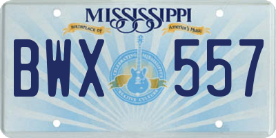 MS license plate BWX557