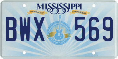MS license plate BWX569