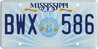 MS license plate BWX586