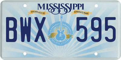 MS license plate BWX595