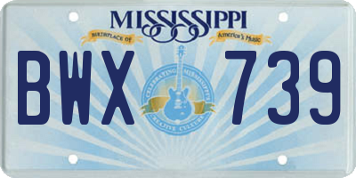 MS license plate BWX739