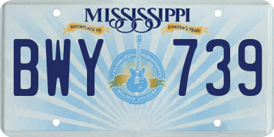 MS license plate BWY739