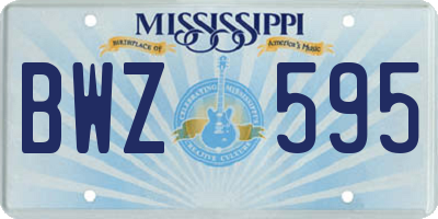 MS license plate BWZ595