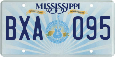 MS license plate BXA095